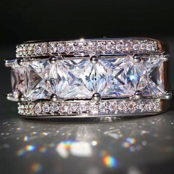 💍NEW💍8.7 CT 925 Sterling Silver Engagement Ring - Picture 2 of 4